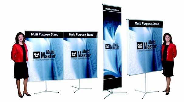 Multipurpose functionality The basic MultiMaster pole set can be used to display foam boards and other flat panel materials as well as