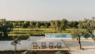 Your holiday will be in a designer white stone Masseria, perched on a ridge overlooking the sea.