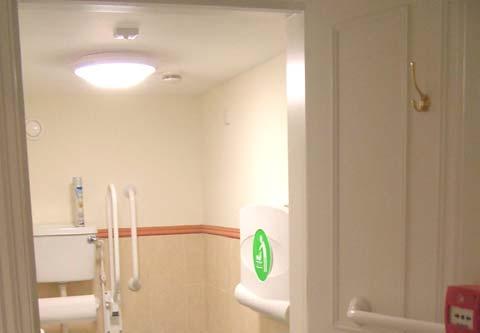 7. Public Areas - Toilets o On the ground floor there is one unisex wheelchair accessible toilet, which also contains baby changing facilities.