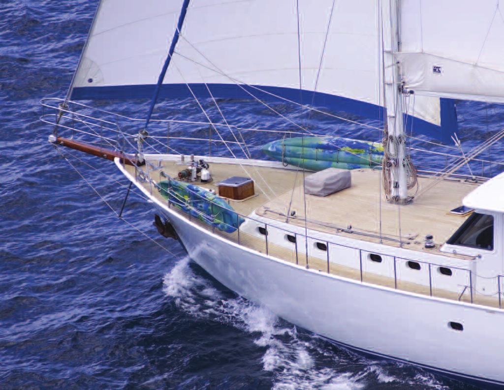 E N J O Y Classic nautical luxury for twelve guests in six en-suite cabins.