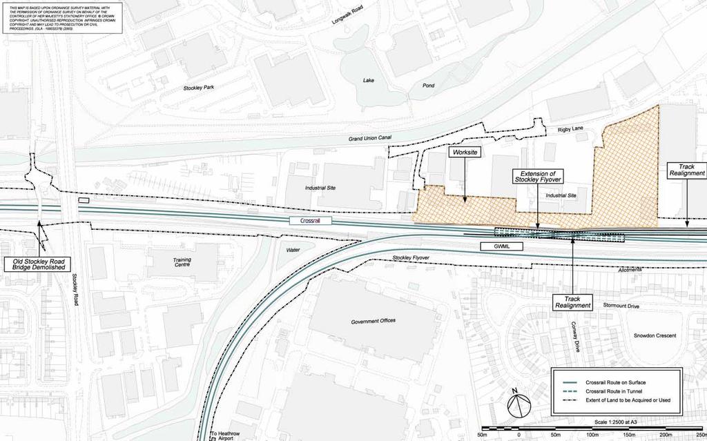 W30.1 Stockley Flyover (Airport Junction) Proposed Works The existing flyover carries Heathrow Express trains heading for from the Heathrow tunnel over the two Main line tracks on a reinforced