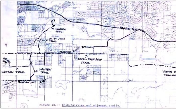 Figure 5: Map depicting trails near Fairview Loop.