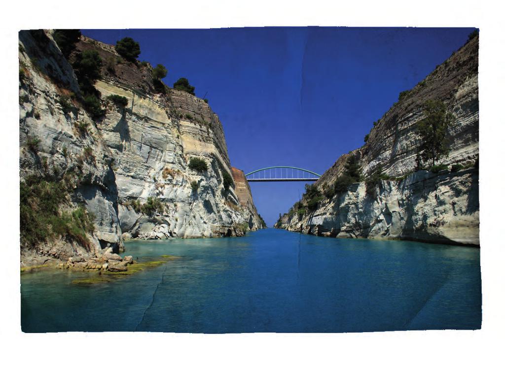 Corinth Canal Strait of Messina Situated between Sicily and the south of Italy, this pretty, narrow channel has whirlpools and rocks that have been immortalised as female monsters in Greek mythology.