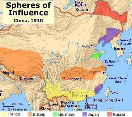 America and China By the 1850s, European nations already had spheres of influence in China.
