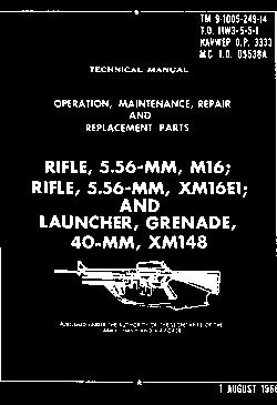 TM-248 8 1/2 x5 1/2 TM-222 M1 Garand;