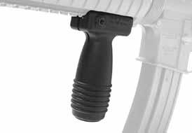 95 Vertical Ergonomic Grip by Command Arms. Quick, detachable with 3-battery storage compartments. Screw driver required. Available in black, OD green and tan.