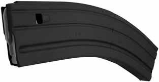 Constructed from polymer that is strong due to its waffle design. Has see-through construction similar to the Steyr AUG magazine.