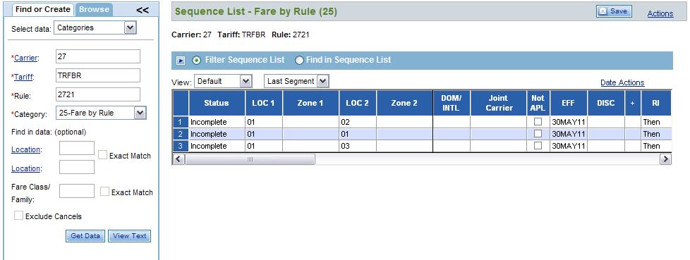 Category 25 Record 2: Primary Passengers Fare By Rule (Category 25)