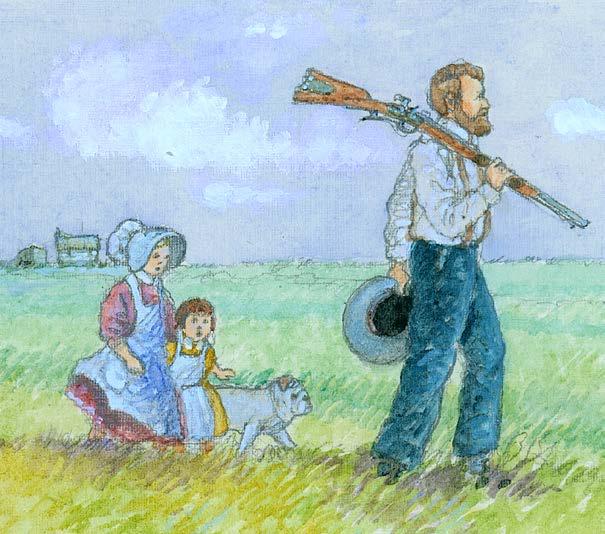 Laura loved being outdoors, and on long winter evenings, Pa played his fiddle for the family.
