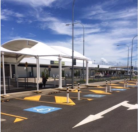 Pay stations have also been configured to assist people who use wheelchairs Tactile ground surface indicators (TGSI) are used both within the terminals and outside the terminals to provide an