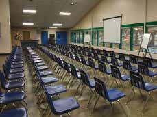 Room layout: theatre, classroom or boardroom Suggested capacity: 20 Grey Mountain Room Mount McIntyre Recreation Centre Carpeted banquet room