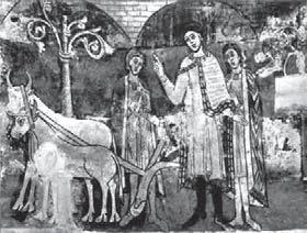 Martin Golema Přemysl the Ploughman, a fore-father of the Czech family of the Přemysls, a fresco from St. Katherine s rotunda in Znojmo, beginning of the 12th century (http://www.znojemskarotunda.