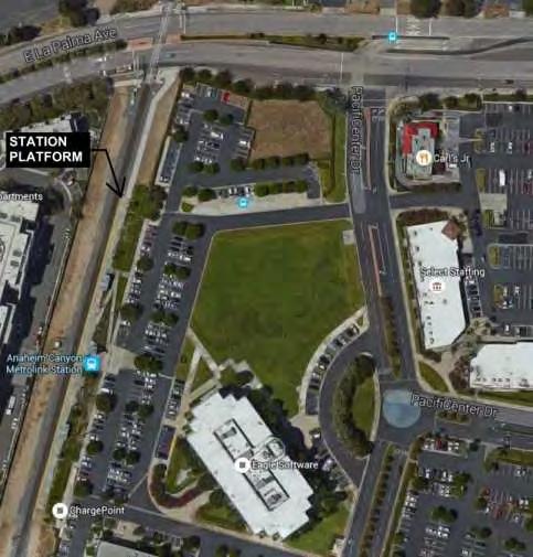 Anaheim Canyon Metrolink Station Project Preliminary Engineering and Environmental Services Technical Memorandum Station Parking Study Final Draft Two (2) green spaces within the complex have been