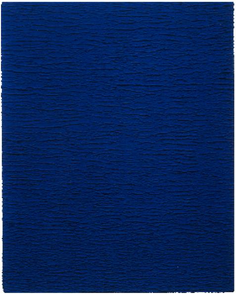 Viðauki myndaskrá Le monochrome bleu, Yves Klein. 1959.