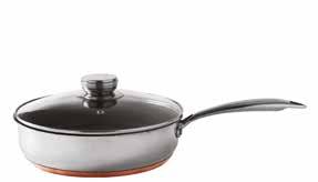 083 CTN:4 Stainless Steel Copper Base 18cm Sauce Pan with Lid 0302.