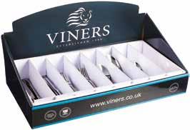 MERCHANDISING AND POS Revolving Unit 0302.039 CTN: 1 The Viners free standing merchandising unit has been specifically designed to display our loose cutlery ranges.