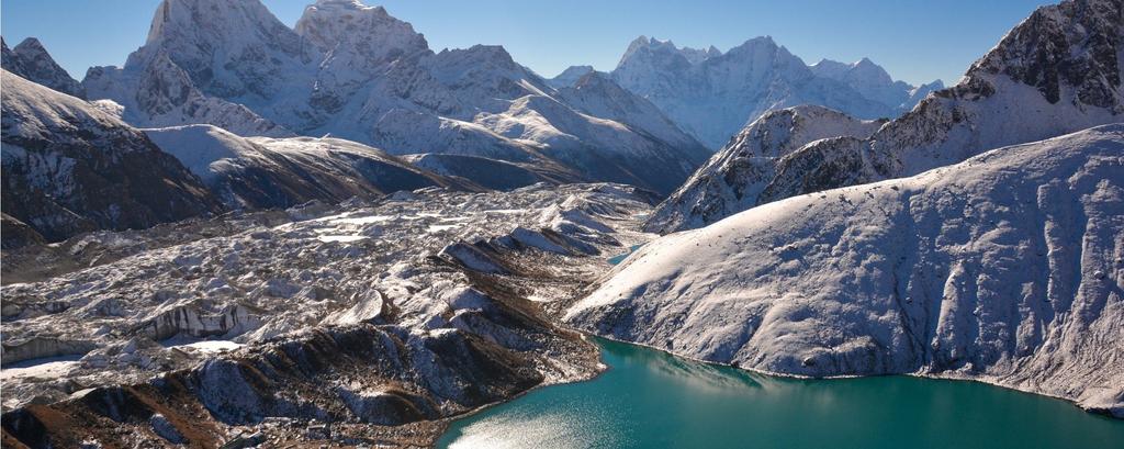 This trek explores the breath-taking Gokyo valley which is located adjacent of the Khumbu. Gokyo is a land of high altitude lakes and icy glaciers.