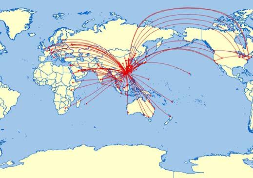 2 Enabling long-term economic growth 2.1 Connectivity and the cost of air transport services The air transport network has been called the Real World Wide Web 7. Chart 2.