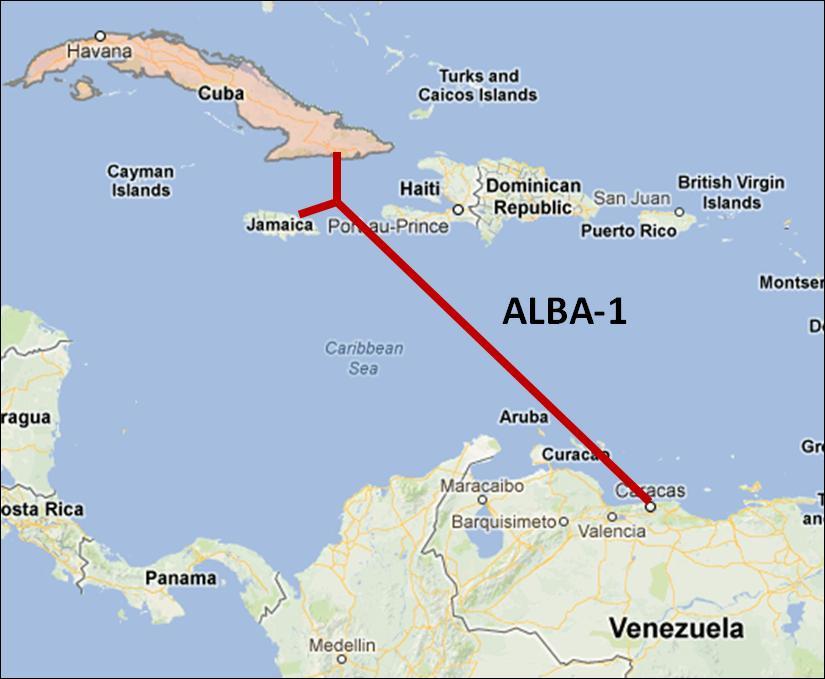 Momentum Building Before Obama Jan-2013: ALBA-1 connects Cuba to global internet via Venezuela. May-2013: Jamaica branch of ALBA-1 goes live.