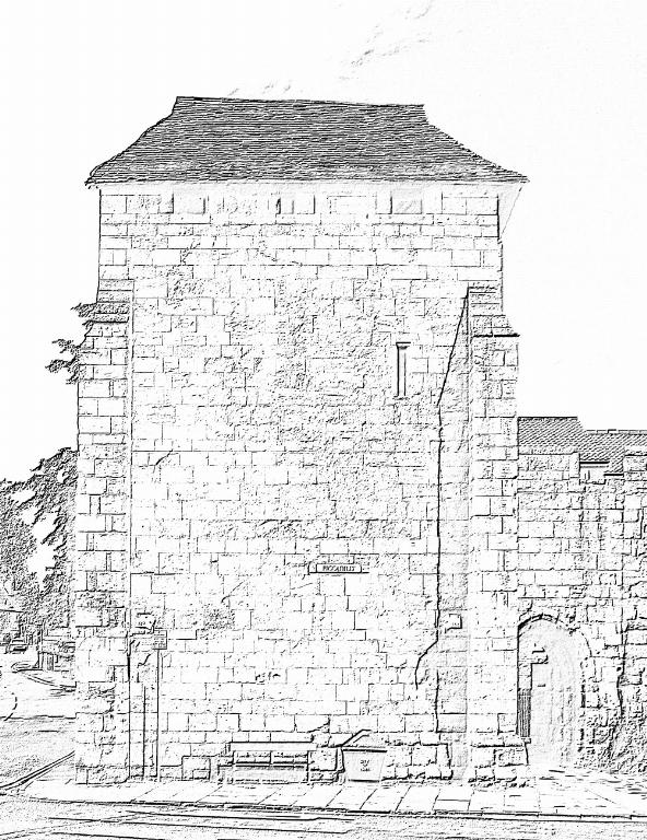 Breaks in the coursing at openings indicate that windows and doorway and other features were not cut on site. The tower is built of magnesium limestone.