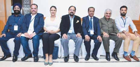 Secretary; Sanjay Sood, President; Garish Oberoi, Treasurer; Renu Thapliyal, Secretary General; SM Shervani, MC Member; Ajay Agarwal, MC Member (Standing L-R): Praveen Sharma, MC Member; Pradeep