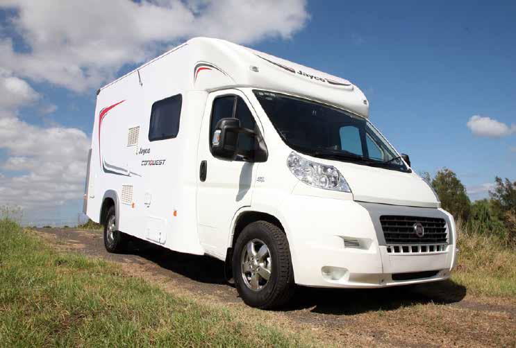 5 Day Test: Jayco Conquest 20ft To keep the price down the smallest Conquest comes with Fiat s smallest engine.