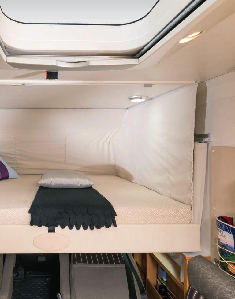 Lots of headroom and comfortable access are typical features of all Hymer beds.