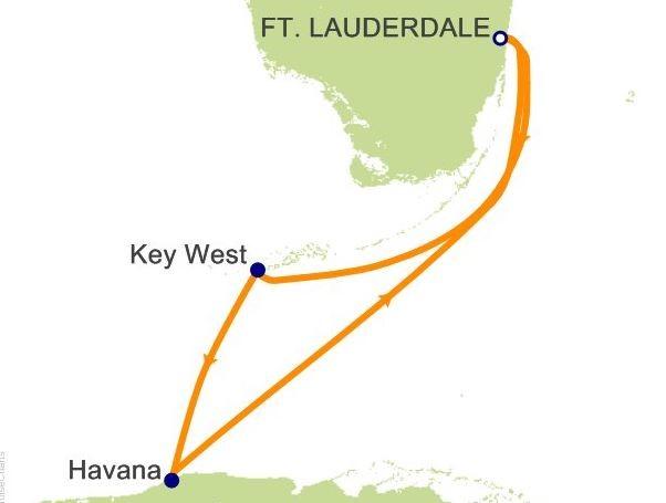 28 Majesty of the Seas 5 Night Cuba Cruise January 28 - February 2, 2019 Sailing roundtrip from Ft. Lauderdale to Key West and Havana Inside Cabin Cat. 6V - $1,071 pp Ocean View Cabin Cat.