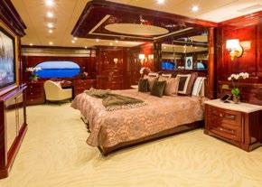 The stunning Mahogany wood throughout is evidence of the lavishness of this superyacht.