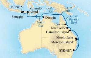 1-Day Gold Coast & Great Barrier Reef Sydney to Benoa Seabourn Encore 01 Feb 1-Day Indian