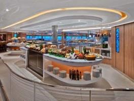Open bars throughout the ship, and fine wines poured at lunch and dinner.