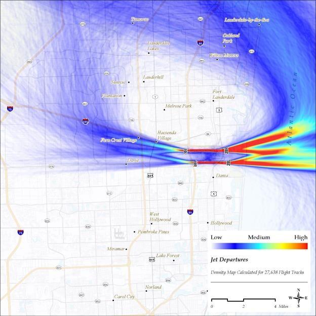 Relative Airspace Density For All Scheduled Passenger and Cargo