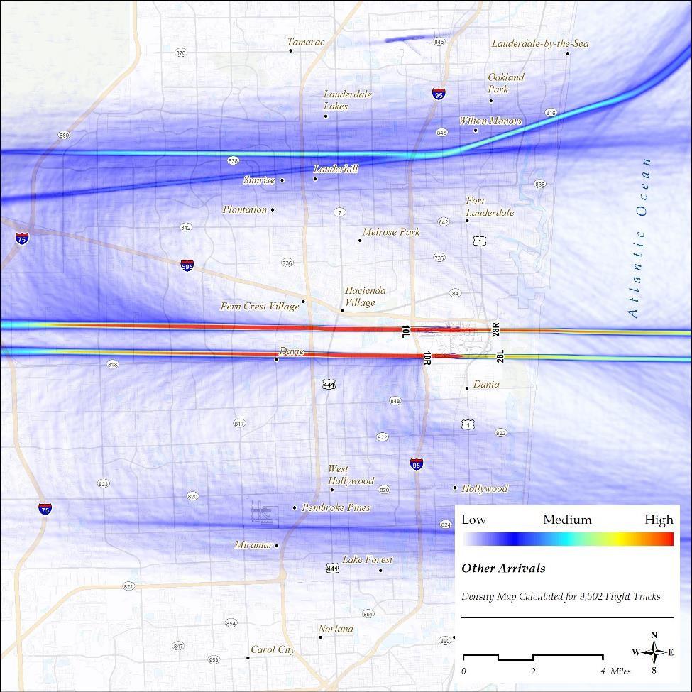 Relative Airspace Density For All Propeller and Non-Scheduled