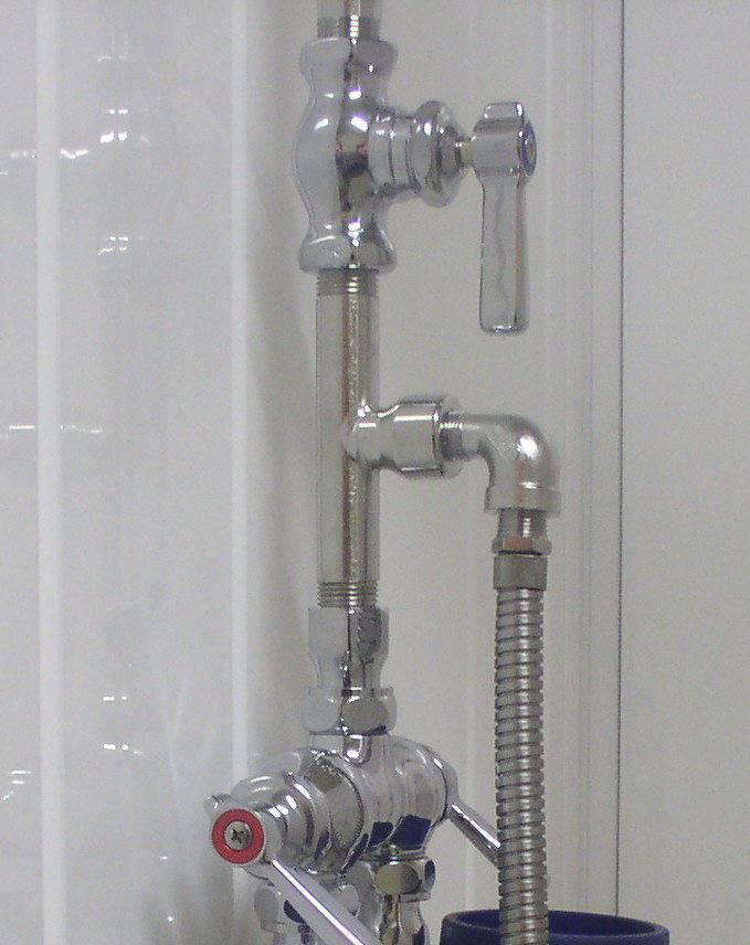 Hot & Cold Wall Mounted Water Supply Connection at Flooring Surface Overall