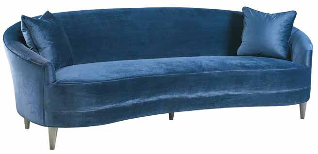 The clean lines of this crescent sofa, with tight seat and back,
