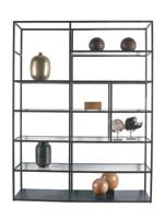 Both sleek and functional this large scale étagère provides ample space for the display of your fine arts.