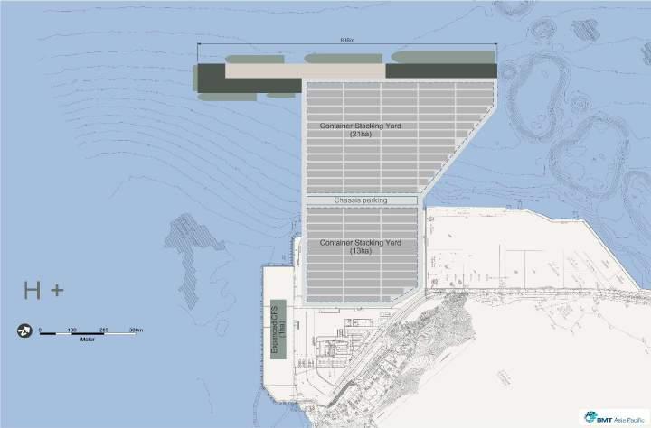 SBCP EXPANSION PROPOSED LAYOUT 1 2 3 5 BERTHS 15 METERS DRAFT 60K