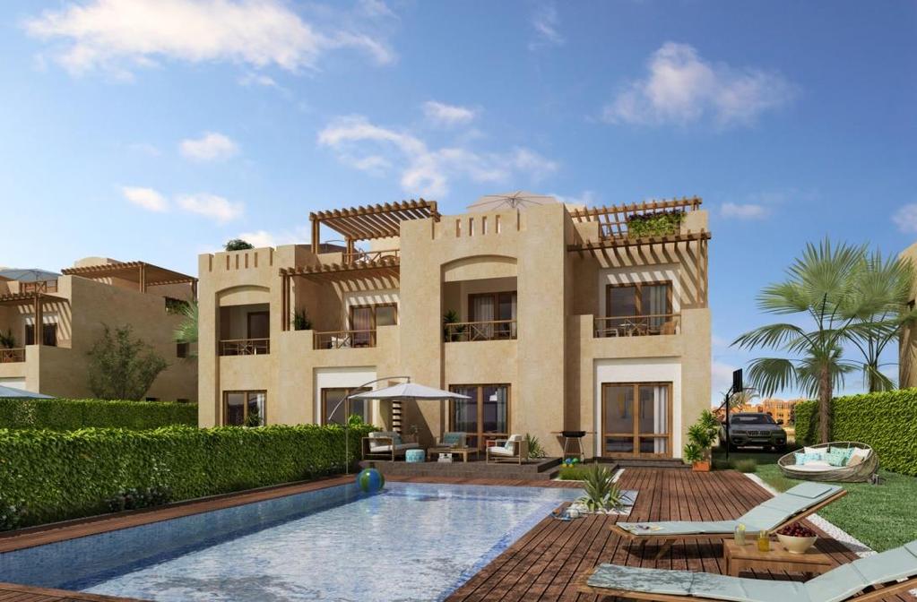 Sabina Twin Villas Launched Project Description Inspired from Nubian like design with a new modern edge, using earth