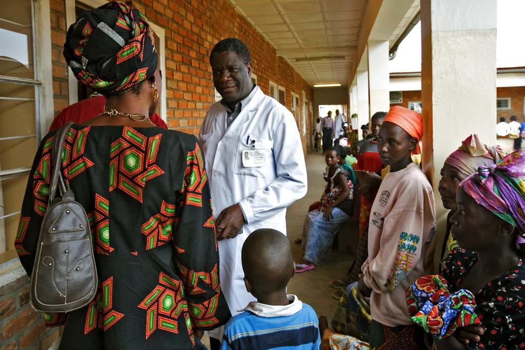 Dr Denis Mukwege, founder of the Panzi Hospital near Bukavu in the Southern Kivu region, where he helps girls and women who are