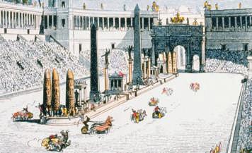 The Circus Maximus Another popular Roman pastime was attending chariot races at the Circus Maximus, an enormous racetrack. A full day s program at the track included twenty-four races.