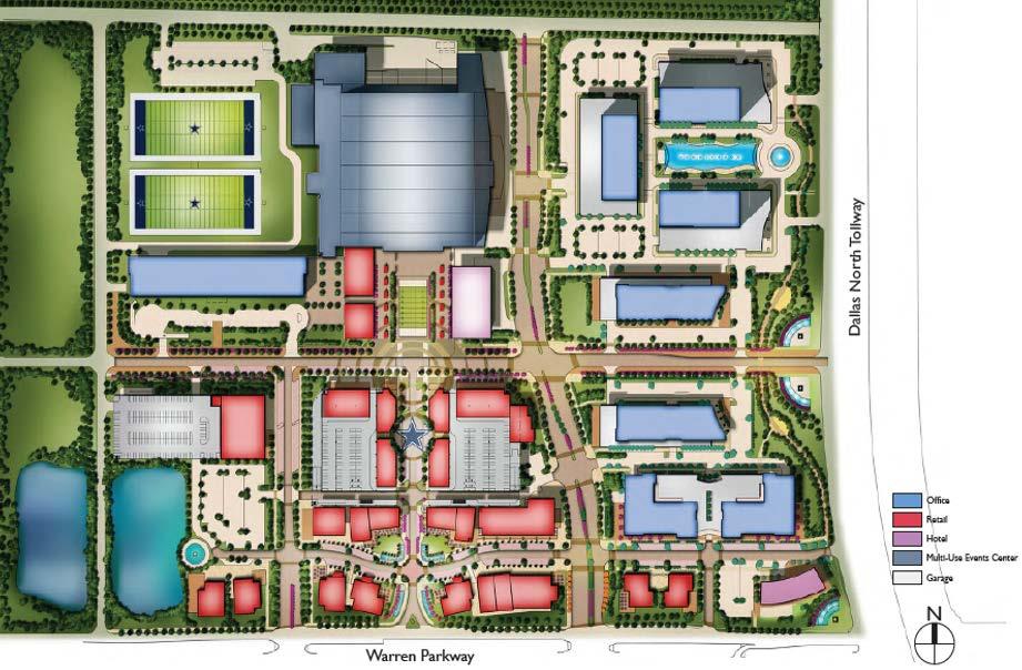 The Star in Frisco 91 acres owned and developed by Dallas Cowboys 1,708,000 SF commercial 2