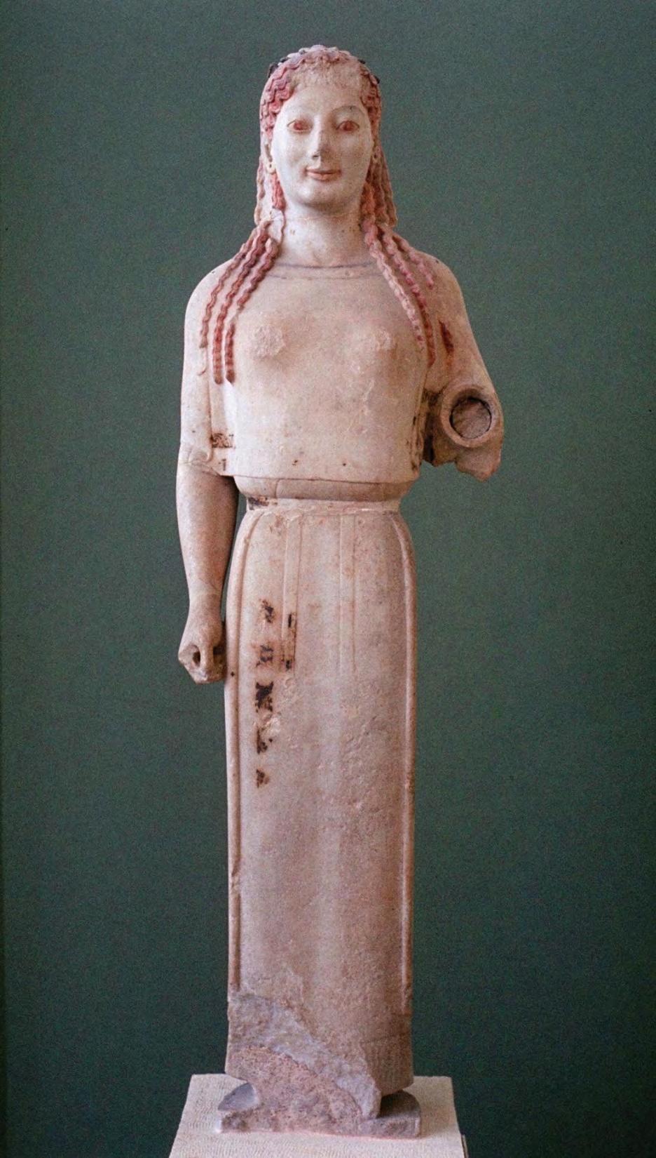 Peplos Kora, Akropolj, Atina, Grcka ca. 530 BCE.