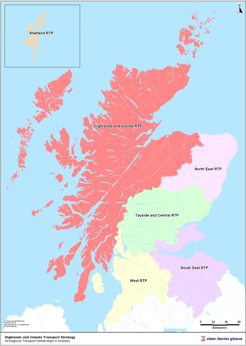 FIGURE 1 MAP OF THE HIGHLANDS AND
