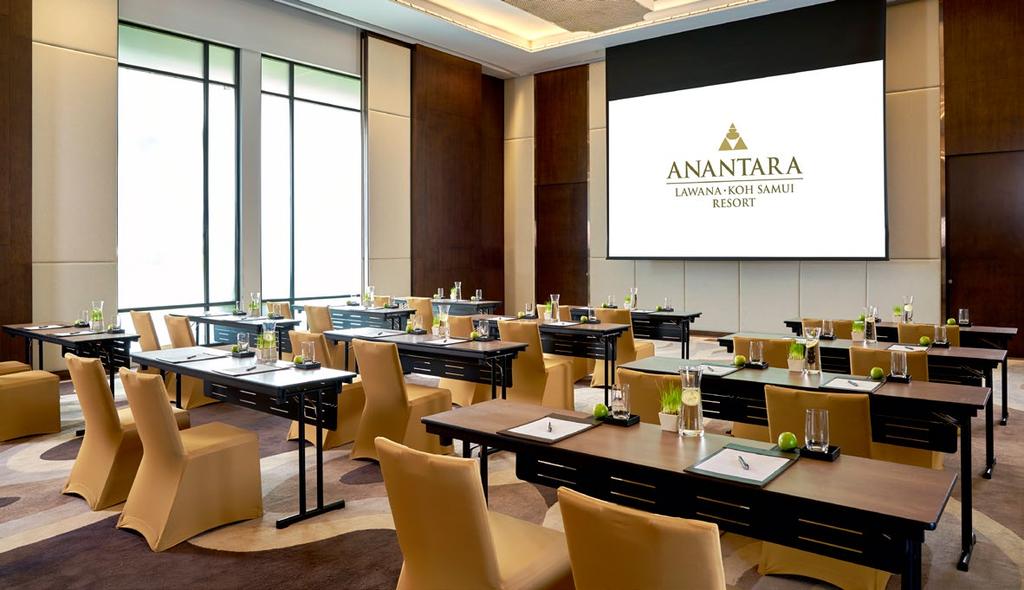 MEETING Catering for all kinds of business and social functions, the innovative Anantara Conference & Event Hall is designed in elegant vintage style to reflect the island s Chinese merchant heritage.