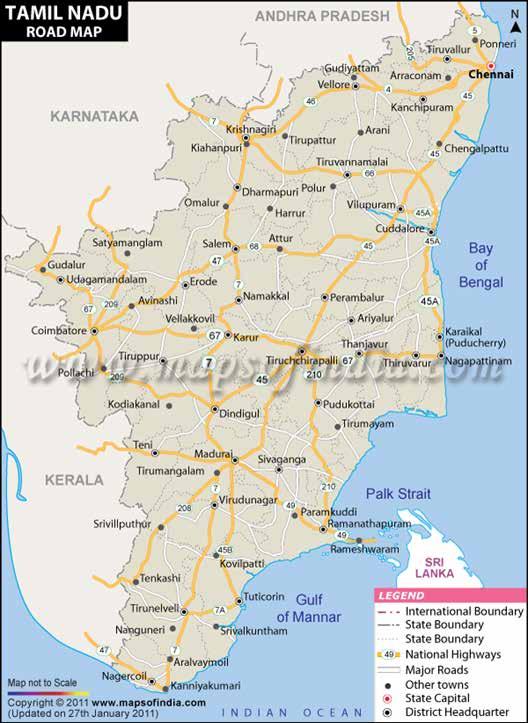 Annexure 2: Road Network Map of Tamil Nadu