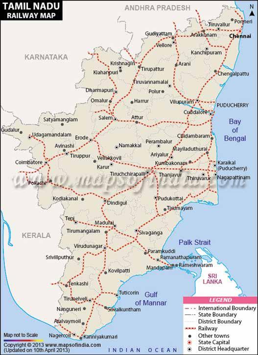 Annexure 3: Rail Network Map of Tamil Nadu
