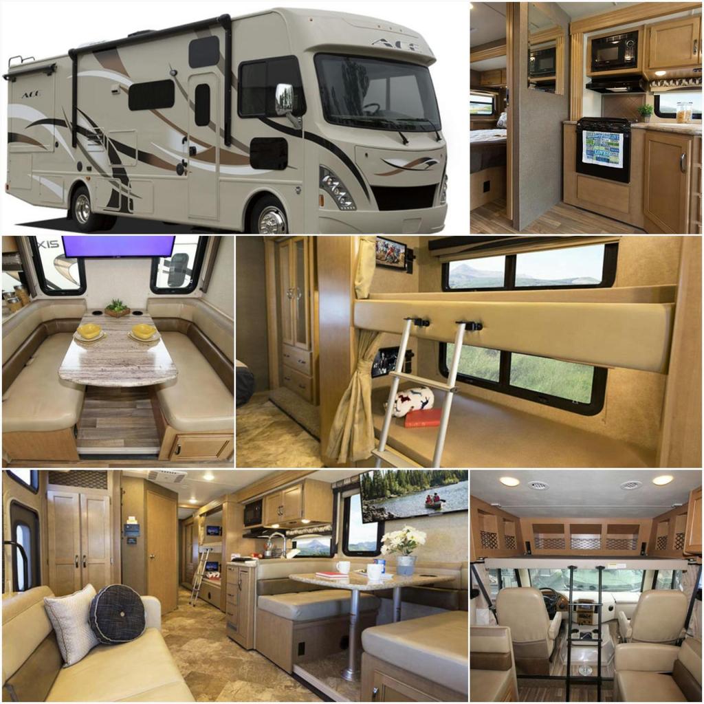 Ideal for camping, tailgating, concerts, tours, family vacations, and more 5 HDTVs throughout the coach Satellite system Kitchen with stove, microwave, sink