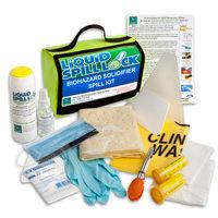 Single Use Spill Kit Bag 1 LSL Bio Waste Powder 500ml 1 Cavicide TGA Approved disinfectant 100ml 2 Cloth Wipes 1 Set PPE Equipment-gloves, mask, apron clean up