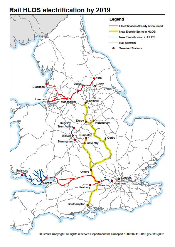 Rail investment priorities (2014-19) Long term strategy is to develop the network to shoulder demand and support economic growth, with new High 4 priorities: Speed routes planned.