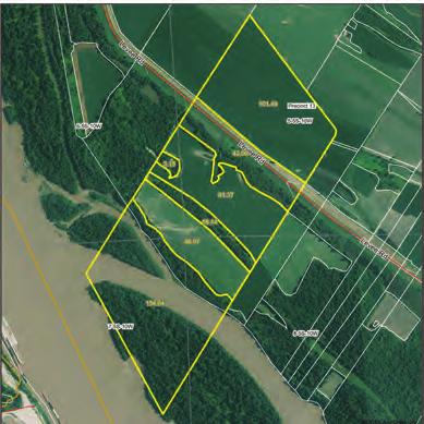 5 acres m/l of the farm are leveeprotected.